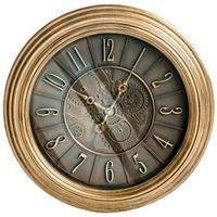 WANDUHR Gold Caudete - Goldfarben/Schwarz, Kunststoff (50/50/6cm) - Beliani