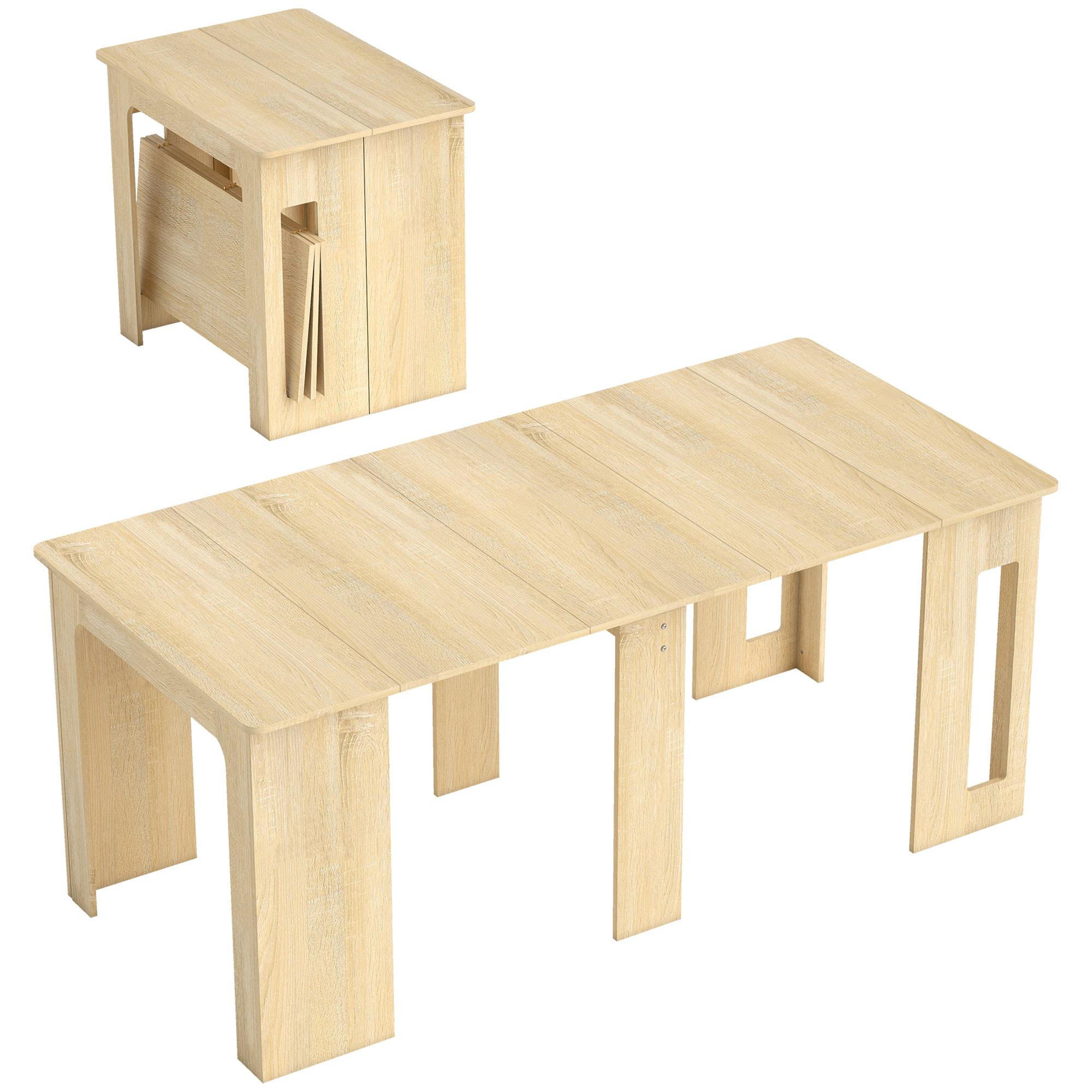 ESSTISCH Ausziehbar Küchentisch Esszimmertisch für bis 6 Personen 60-180x85 cm - Naturfarben/Weiß, Holzwerkstoff (180/85/75cm) - HOMCOM