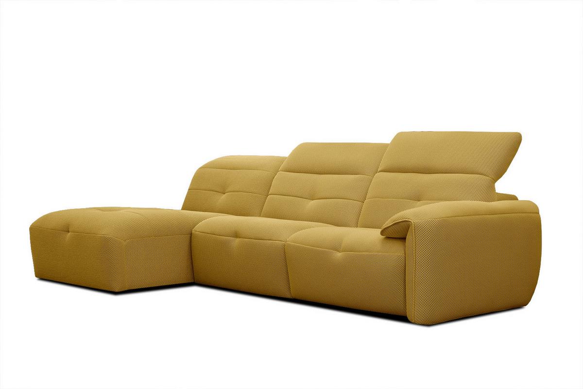 ECKSOFA TRENTO 4-Sitzer, gelb - Gelb/Schwarz, Holzwerkstoff/Kunststoff (165/262cm) - Wozimo