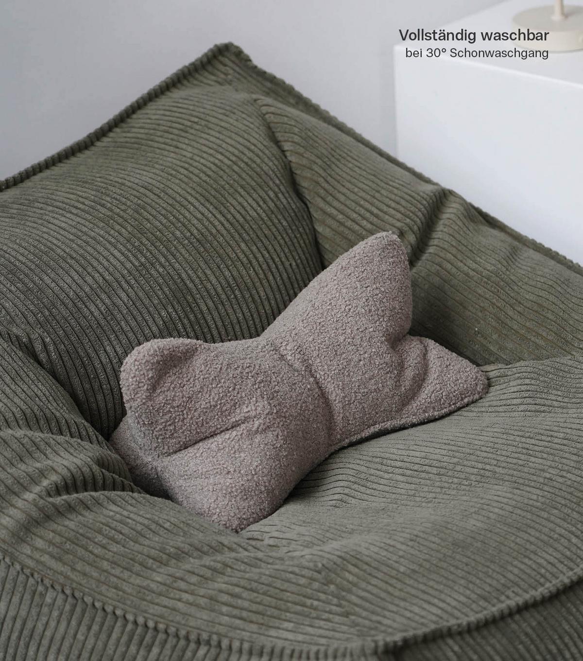 NACKENKISSEN Der Leseknochen - Braun, Textil (42/22cm) - Mokebo