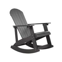 GARTEN-SCHAUKELSTUHL Kunstholz dunkelgrau Adirondack - Grau, Kunststoff (76/100/94cm) - Beliani