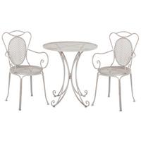 BALKONSET 2-Sitzer grau Metall Cilento - Grau, Metall - Beliani