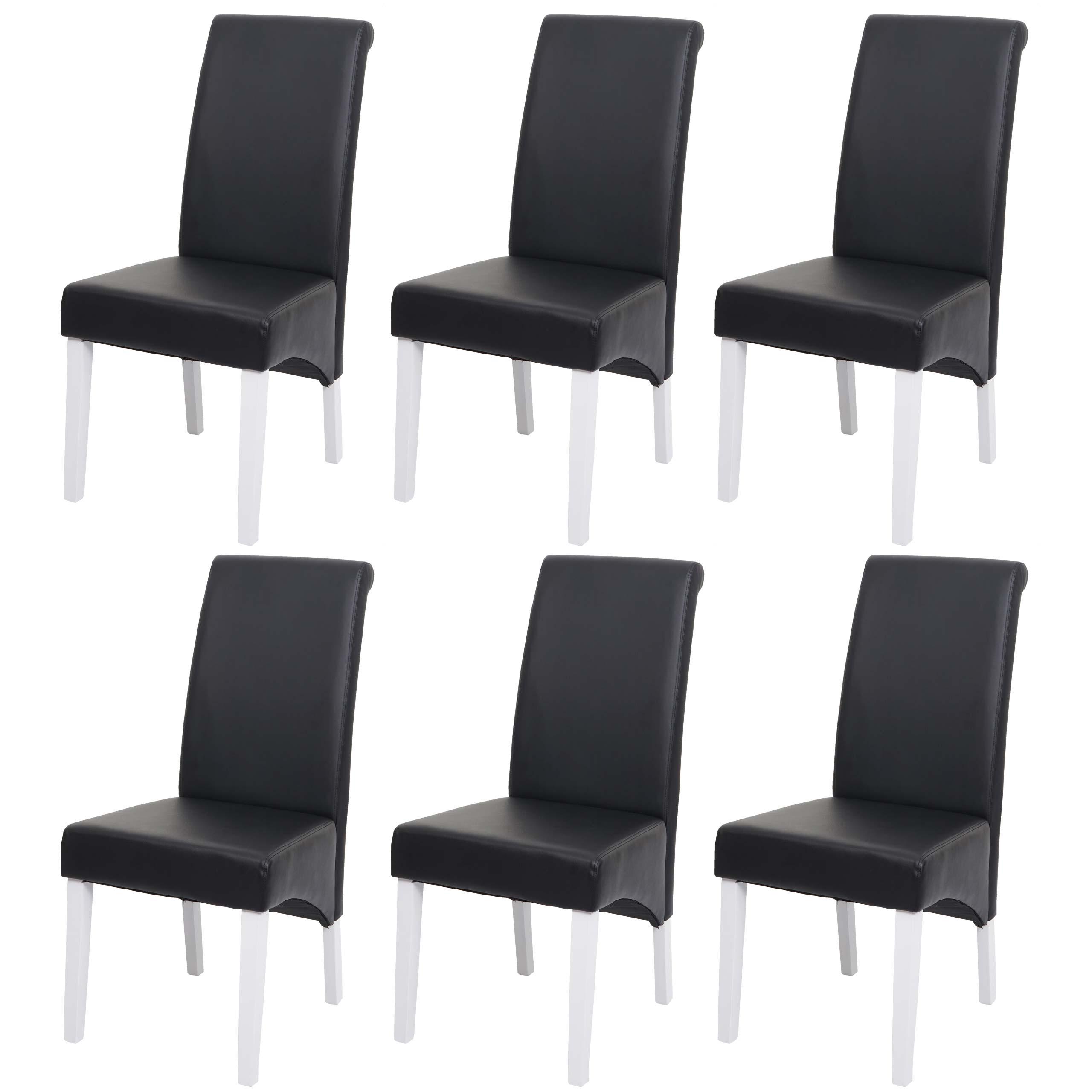 ESSZIMMERSTUHL Schwarz 6er-Set - Schwarz, Leder (46/99/50cm) - MCW