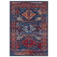 DESIGNER TEPPICH POP-VINTAGE ORIENT BORDÜRE - Blau, Textil (120/170cm) - Pergamon