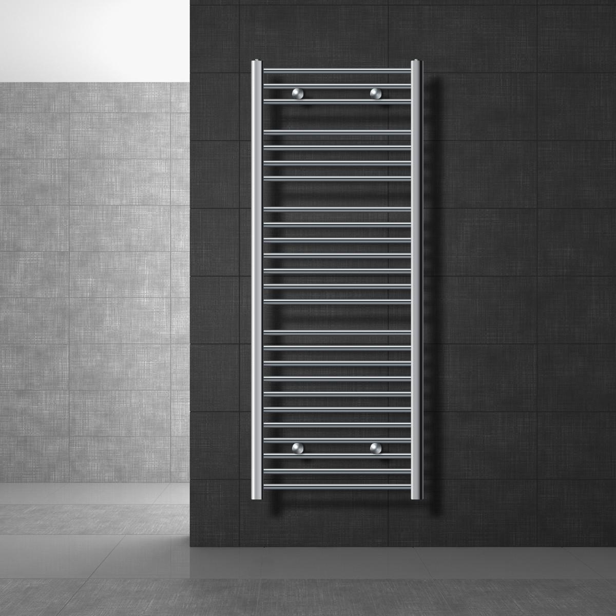 BADHEIZKÖRPER elektrisch Sahara 600x1500 mm Chrome gerade mit Heizstab 1200W Digital - Chromfarben, Metall (60/150/3cm) - LuxeBath