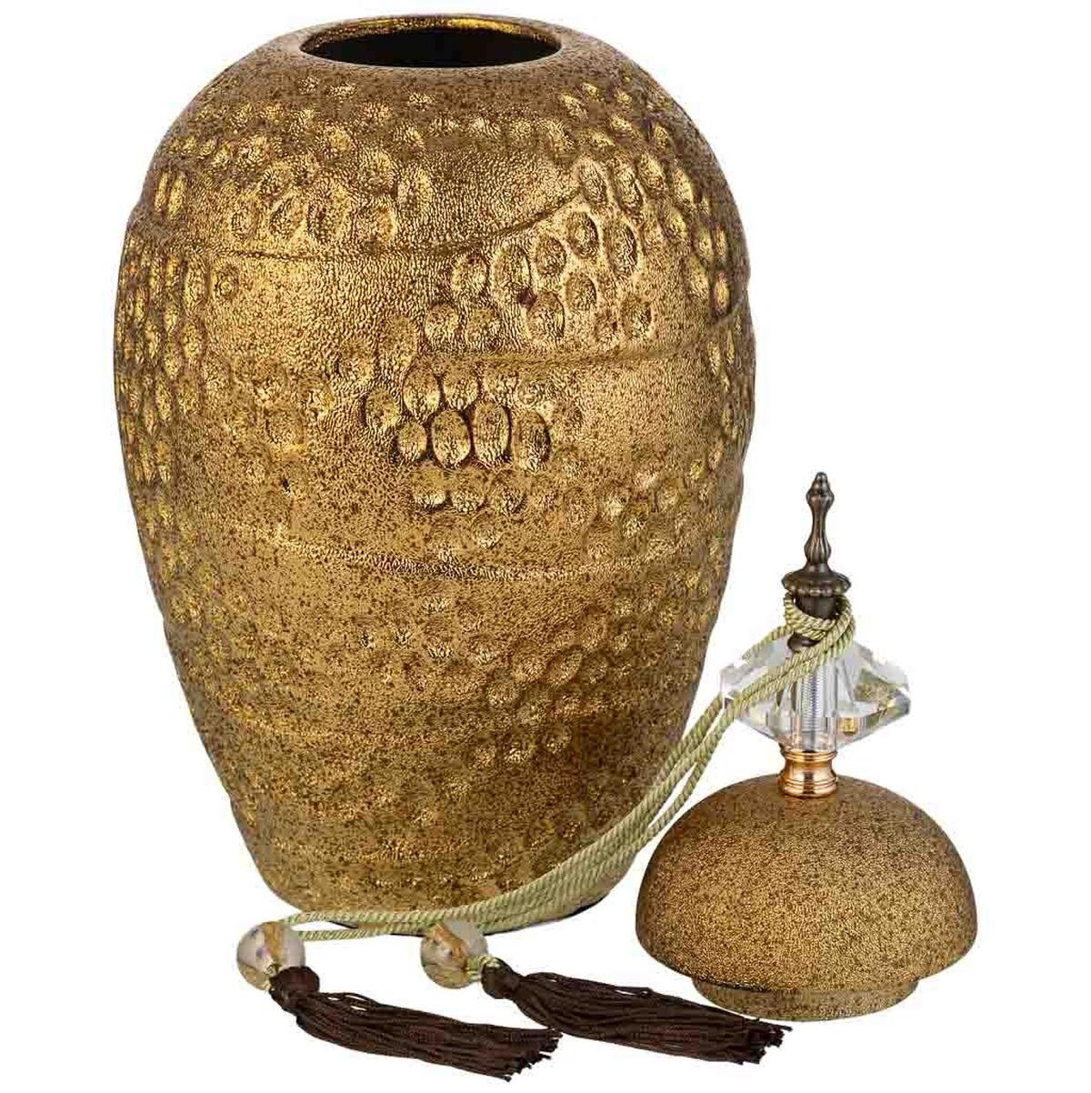 VASE aus Keramik, golden, 18x38cm - Goldfarben, Keramik (37.5cm) - Wanderlust