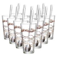 LATTE MACCHIATO GLÄSER + LÖFFEL Sana transparent 370 ml 12er Set - Transparent, Glas (370L) - Ritzenhoff Breker