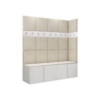 GARDEROBEN-SET Orion II - Creme/Weiß, Holzwerkstoff/Kunststoff (168/186/46cm) - MIRJAN24