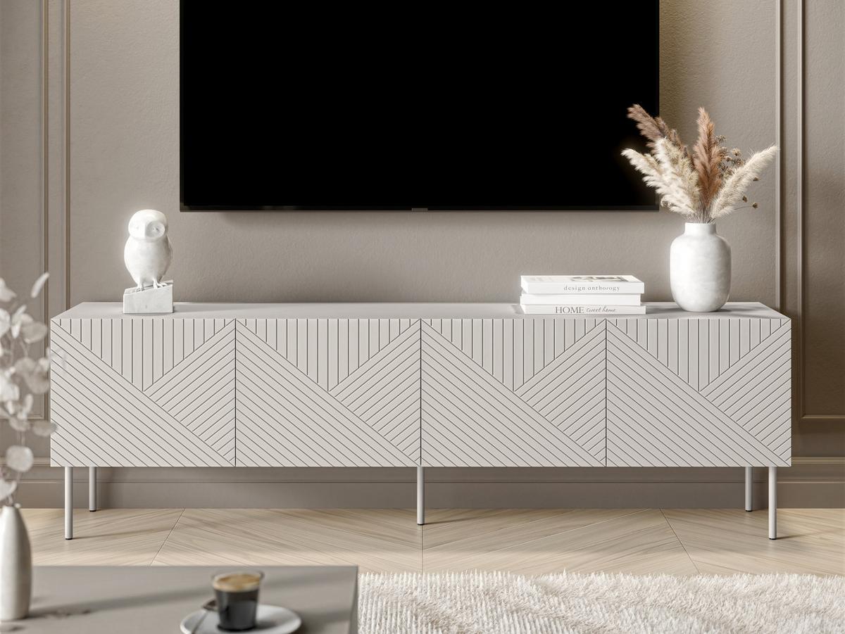 TV-LOWBOARD Art Deco Cashmere 4D 190 - Kaschmir, Holzwerkstoff/Metall (191/58/40cm) - MIRJAN24