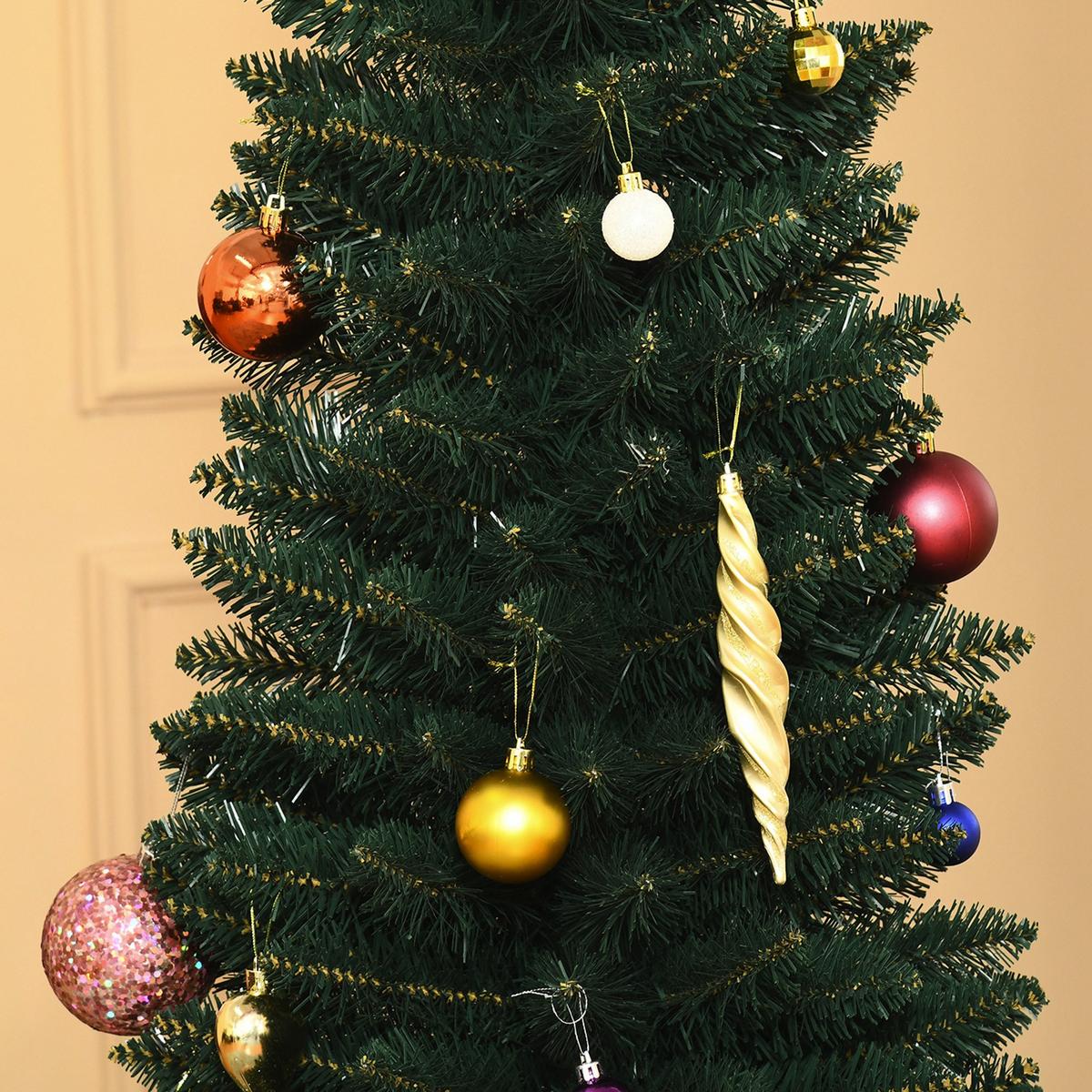 KÜNSTLICHER Weihnachtsbaum, 180 cm Christbaum mit 380 Spitzen für Weihnachten - Grün, Kunststoff (180cm) - HOMCOM