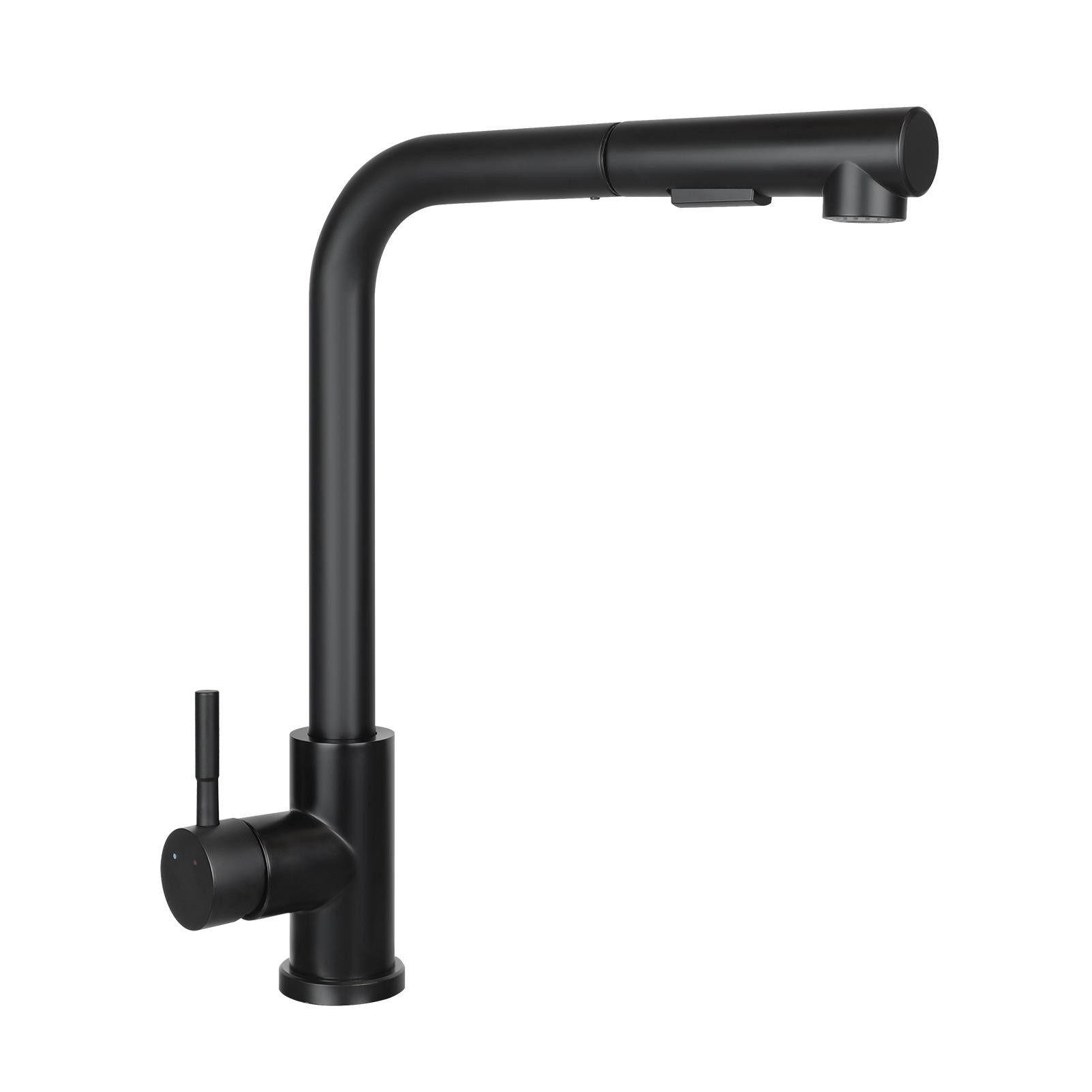 KÜCHENARMATUR Aquinh 5/36/25 cm - Schwarz, Metall (5/36/25cm) - ZMH