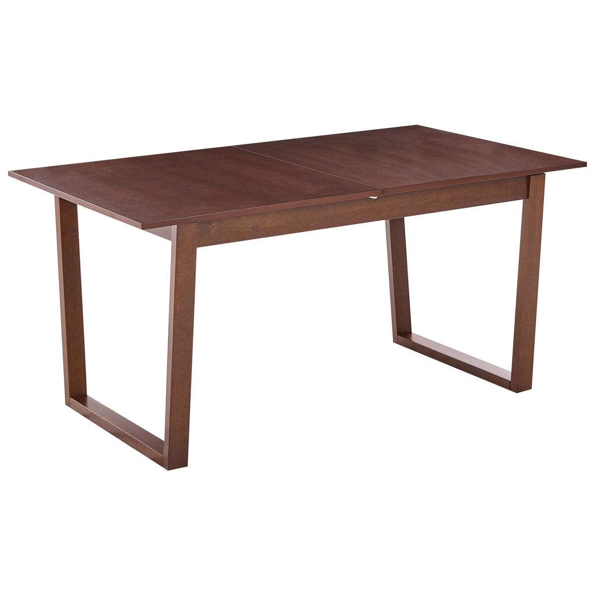 ESSTISCH ausziehbar Dunkle Esche 160-200/95 cm Camden - Dunkelbraun, Holzwerkstoff (160/95/76cm) - Beliani