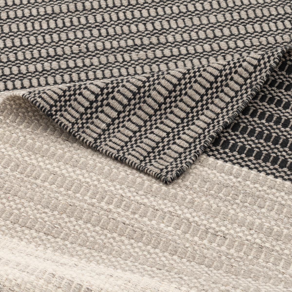 NATUR TEPPICH WOLLE SKANDI STRIPES - Grau, Textil (70/240cm) - Pergamon