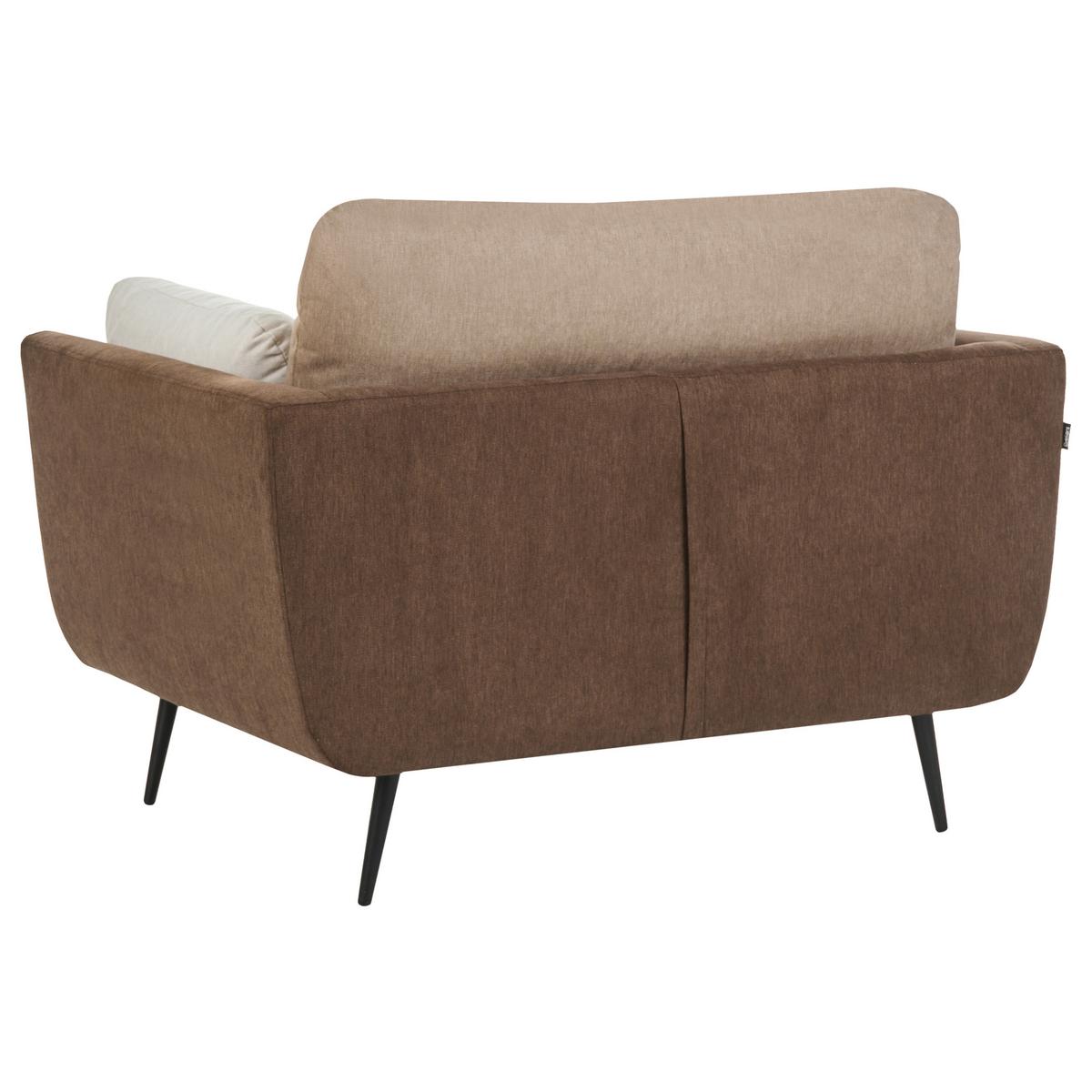 SESSEL Stoff Braun Bolga - Hellbraun, Textil (119/89/83cm) - Beliani