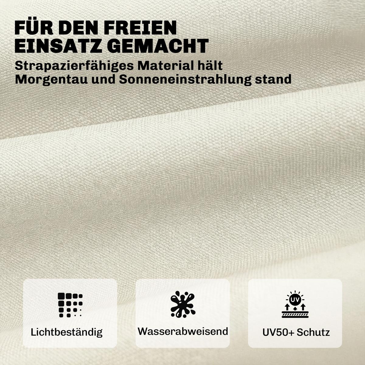 SITZKISSEN aus Polyester & PP-Baumwolle Beige - Beige, Textil (65/13/198cm) - Outsunny