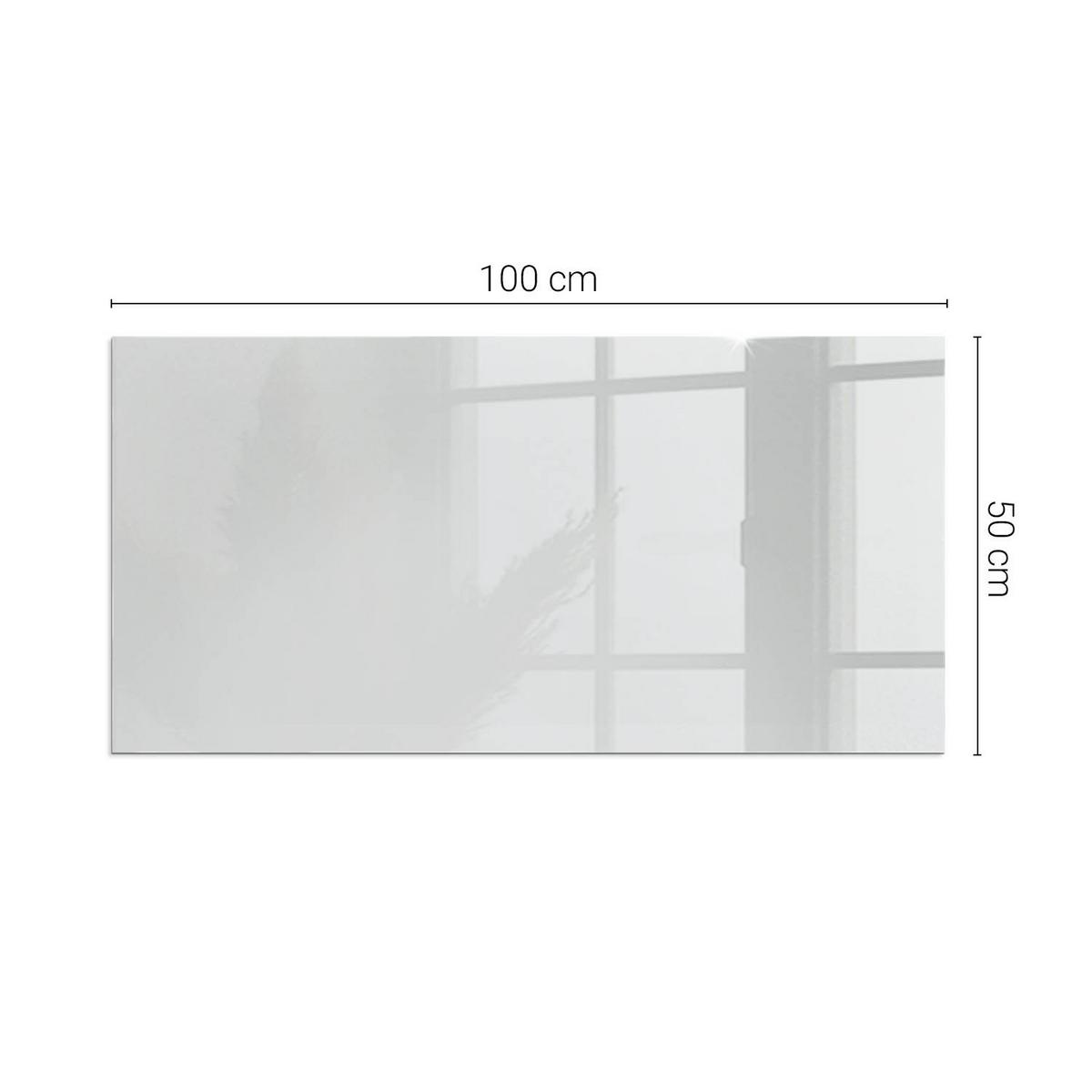 GLASPLATTE für Kamin 100x50 cm - Grau, Glas (100/50/0.4cm) - TULUP