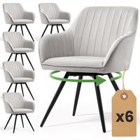 DREHSTUHL 4er-SET Grau, Schwarz 55/83/58 - Schwarz/Grau, Textil (55/83/58cm) - RAUMHIRSCH FURNITURE