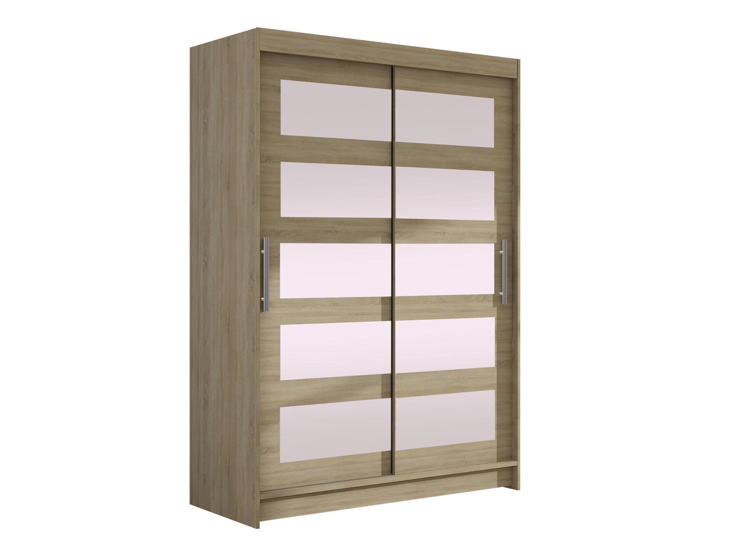 KLEIDERSCHRANK Miami IV - Silberfarben/Sonoma Eiche, Holzwerkstoff/Kunststoff (120/200/58cm) - MIRJAN24