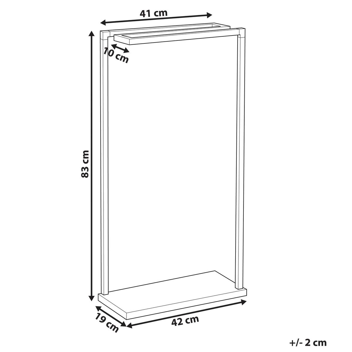 HANDTUCHSTÄNDER Stahl silber 42 x 83 cm Garcitas - Silberfarben, Metall (42/83/19cm) - Beliani