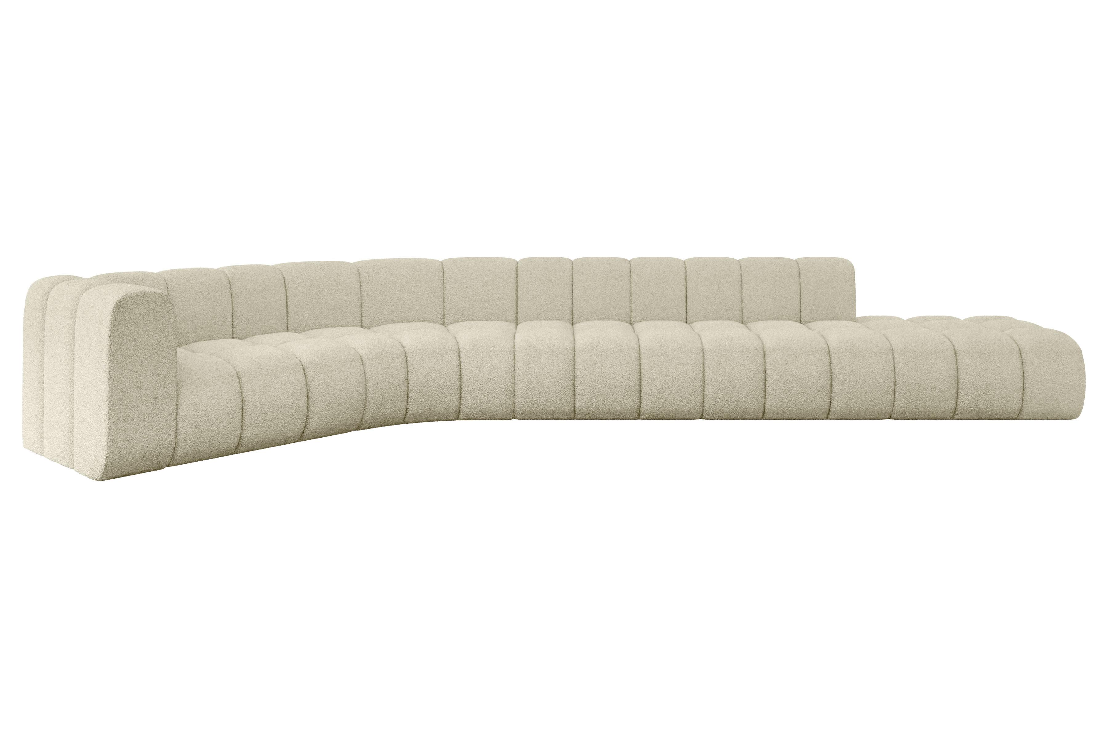 ECKSOFA modulares Sofa Tilmo-L2 - 490x194x70 cm Beige - Beige, Holzwerkstoff/Textil (490/194cm) - ALTDECOR