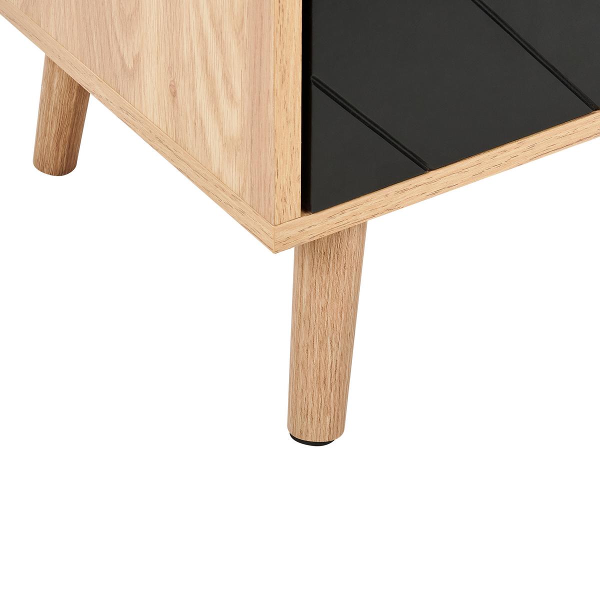 SCHRANK Schwarz Bristow - Schwarz, Holzwerkstoff (76/84/40cm) - Beliani
