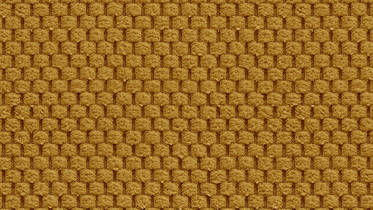 ECKSOFA MELLOW 4-Sitzer, safran - Gelb/Schwarz, Holz/Textil (262/156cm) - Wozimo