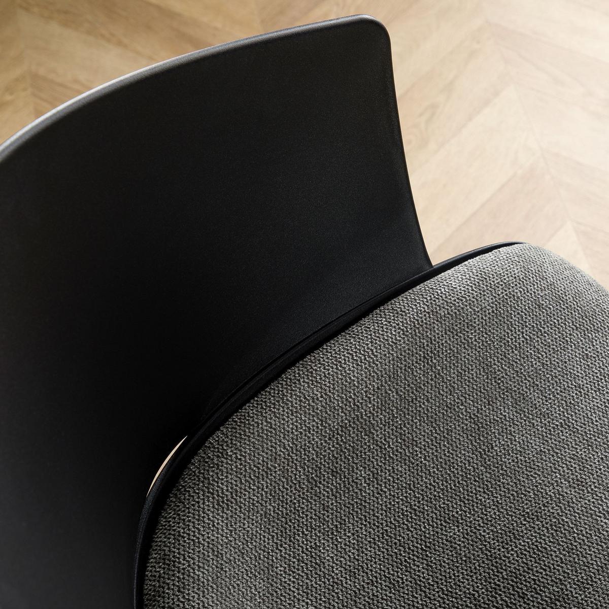 DREHSTUHL DAGMA - Schwarz/Grau, Textil/Metall (59/82/57cm) - IDIMEX
