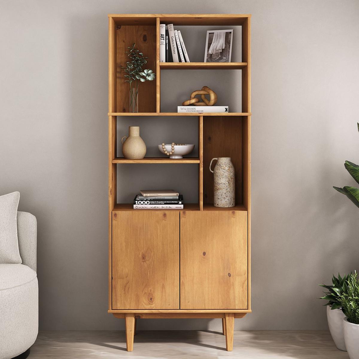 WOHNZIMMERSCHRANK SIMONA Eiche - Eichefarben, Holz (80/188/37cm) - IDIMEX