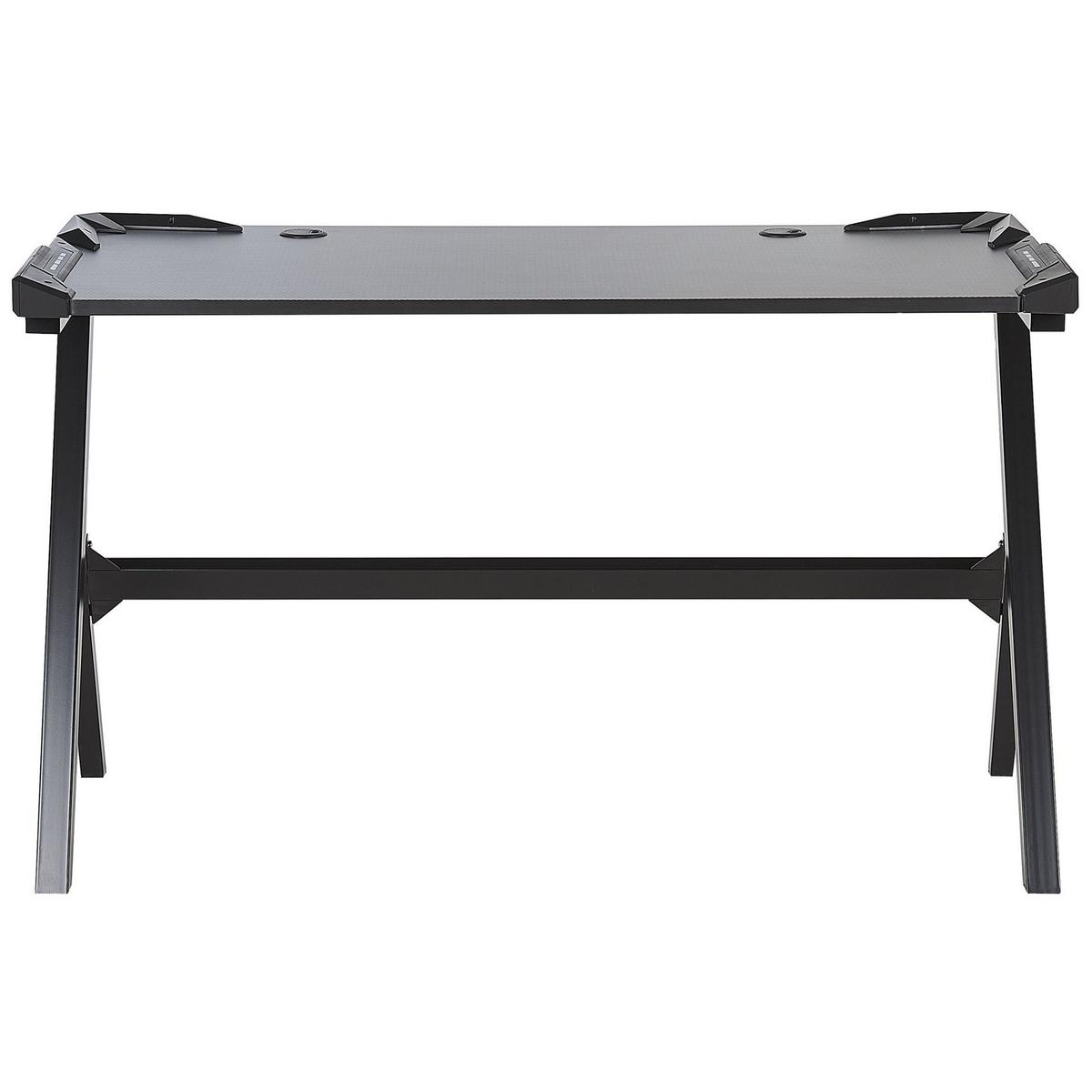 SPIELTISCH schwarz 120/60/71 cm Danvers - Schwarz, Holzwerkstoff (60/120/71cm) - Beliani