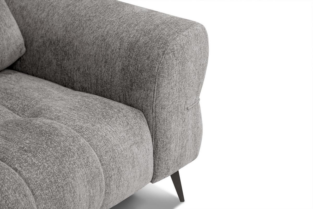 SOFA SALVINI 3-Sitzer, platingrau - Grau, Holz/Textil (237/88/99cm) - Wozimo