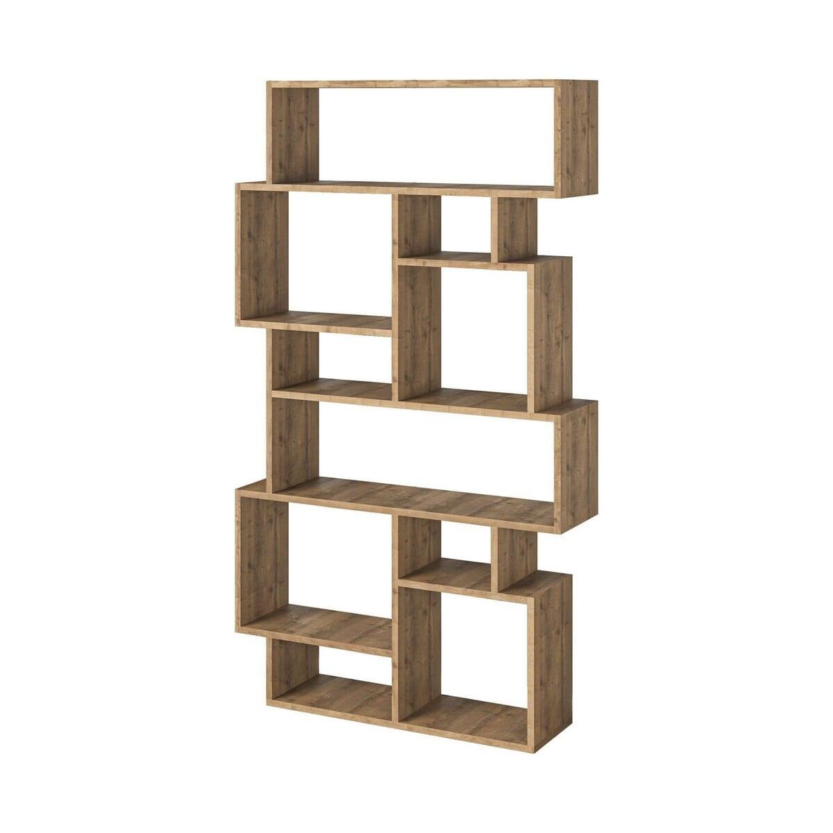 BÜCHERREGAL mit Fächern 96/25/168 cm - Beige, Holzwerkstoff (25.5/168.5/28cm) - Calicosy