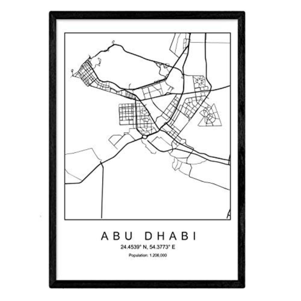 POSTER Adelaide Stadtkarte – Nordisch A3 Rahmenlos - Klar, Papier (29.7/5/42cm) - Nacnic