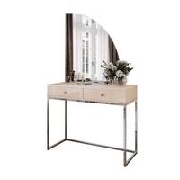 SCHMINKTISCH QUINNIE KASCHMIR mit LED-Spiegel Chrom rechts silber Griff - Kaschmir/Silberfarben, Holzwerkstoff (100/175/42cm) - Lookway