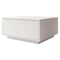 COUCHTISCH Bavro - Schwarz/Weiß, Holzwerkstoff/Kunststoff (70/80/39cm) - MIRJAN24