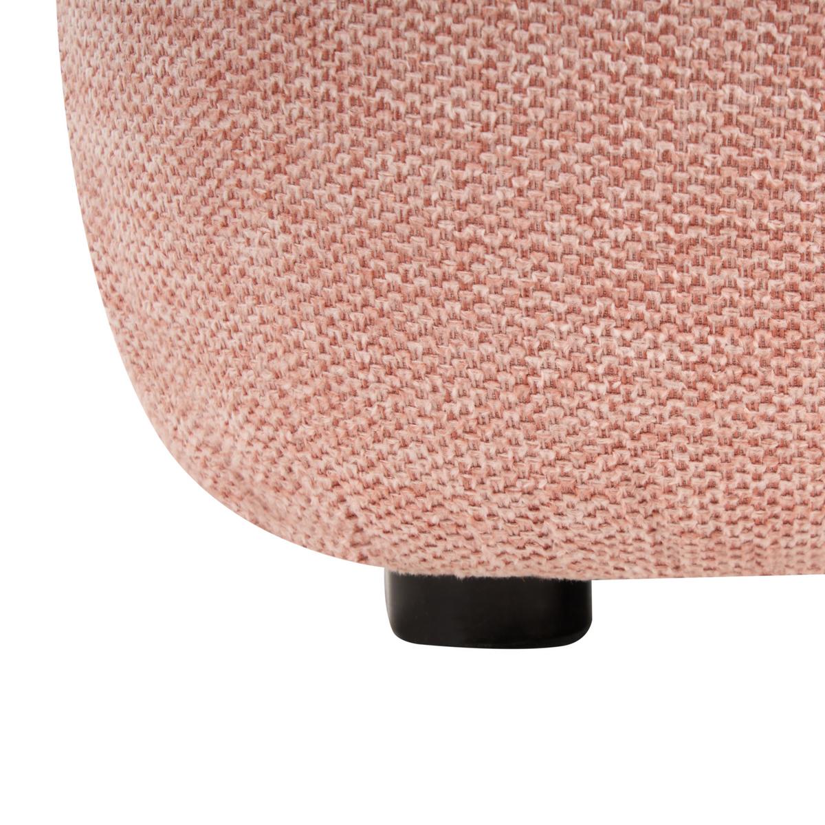 POLSTERBANK Stoff Rosa Juno - Beige, Textil (69/38/38cm) - Beliani