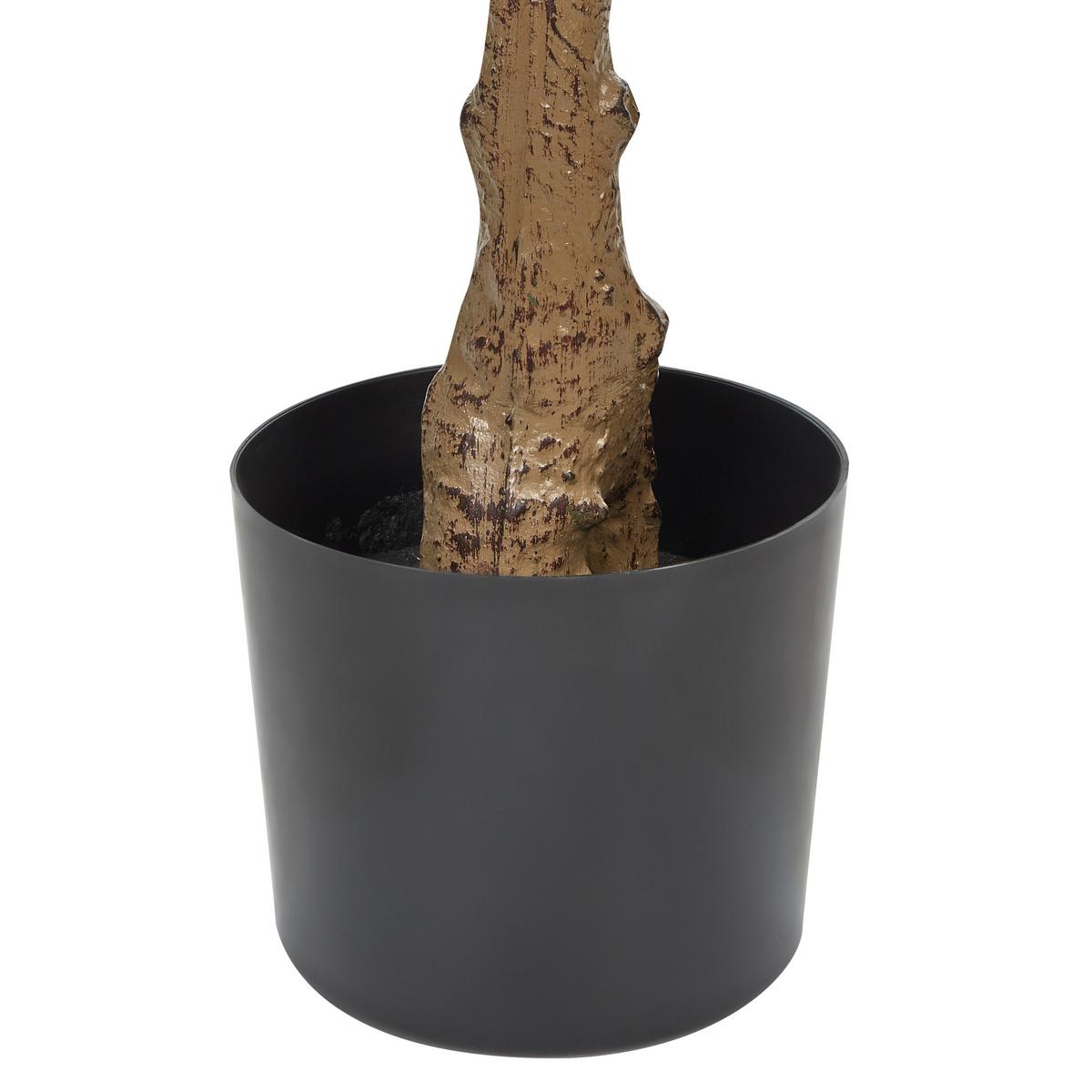 KUNSTPFLANZE im Blumentopf 162 cm Grün/Schwarz Fig Tree - Schwarz/Grün, Kunststoff (162cm) - Beliani
