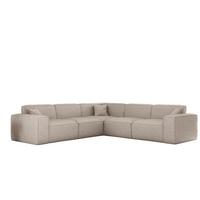 ECKSOFA Celes Premium In Artico - Creme, Holzwerkstoff/Textil (246/246cm) - Fun Möbel