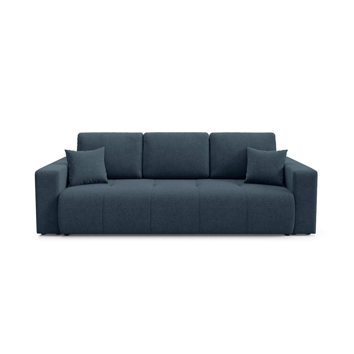 SOFA Giulia 3 Sitzplätze Blau - Blau, Holz (244/82/102cm) - Petits-meubles