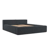 POLSTERBETT Casto mit Stauraum 140/200 cm Grau im Blur Stoff - Schwarz/Naturfarben, Holz/Holzwerkstoff (140/200cm) - AltaBeds