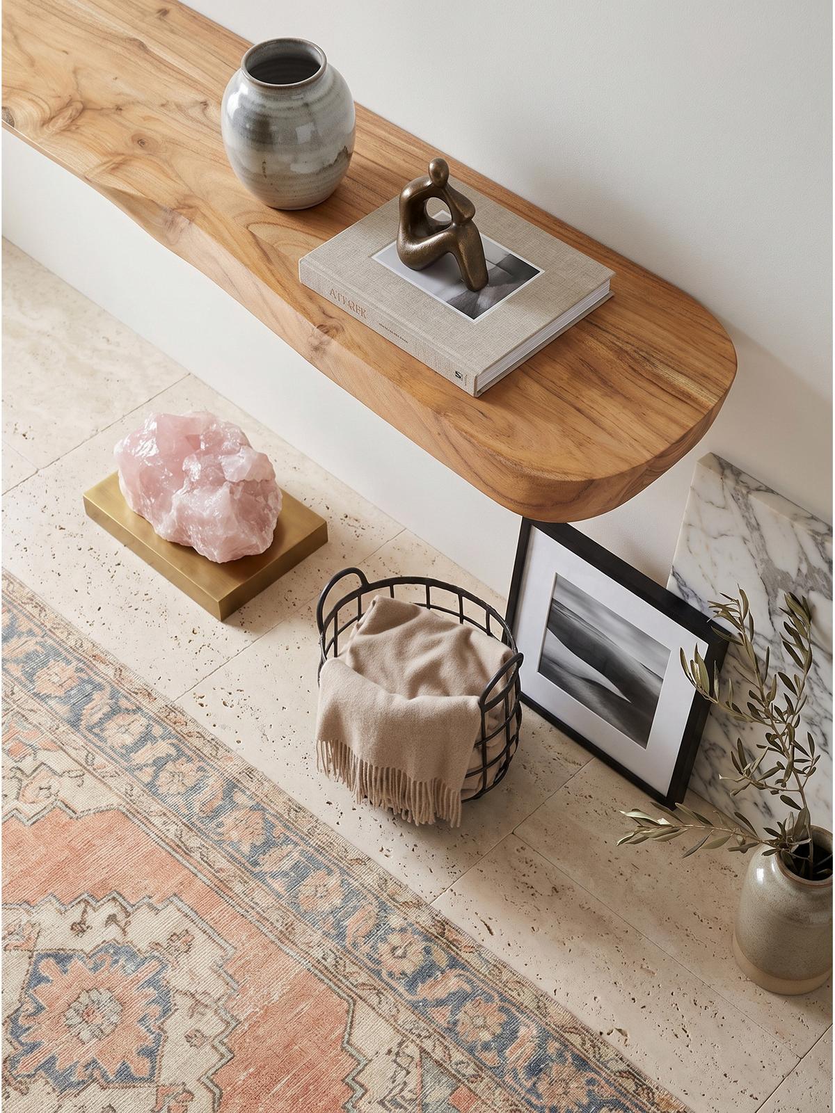 WANDREGAL ARANDA, Akazie Massivholz, handgefertigt, 100 x 20 x 3 cm - Akaziefarben, Holz (100/3/20cm) - KADIMA DESIGN