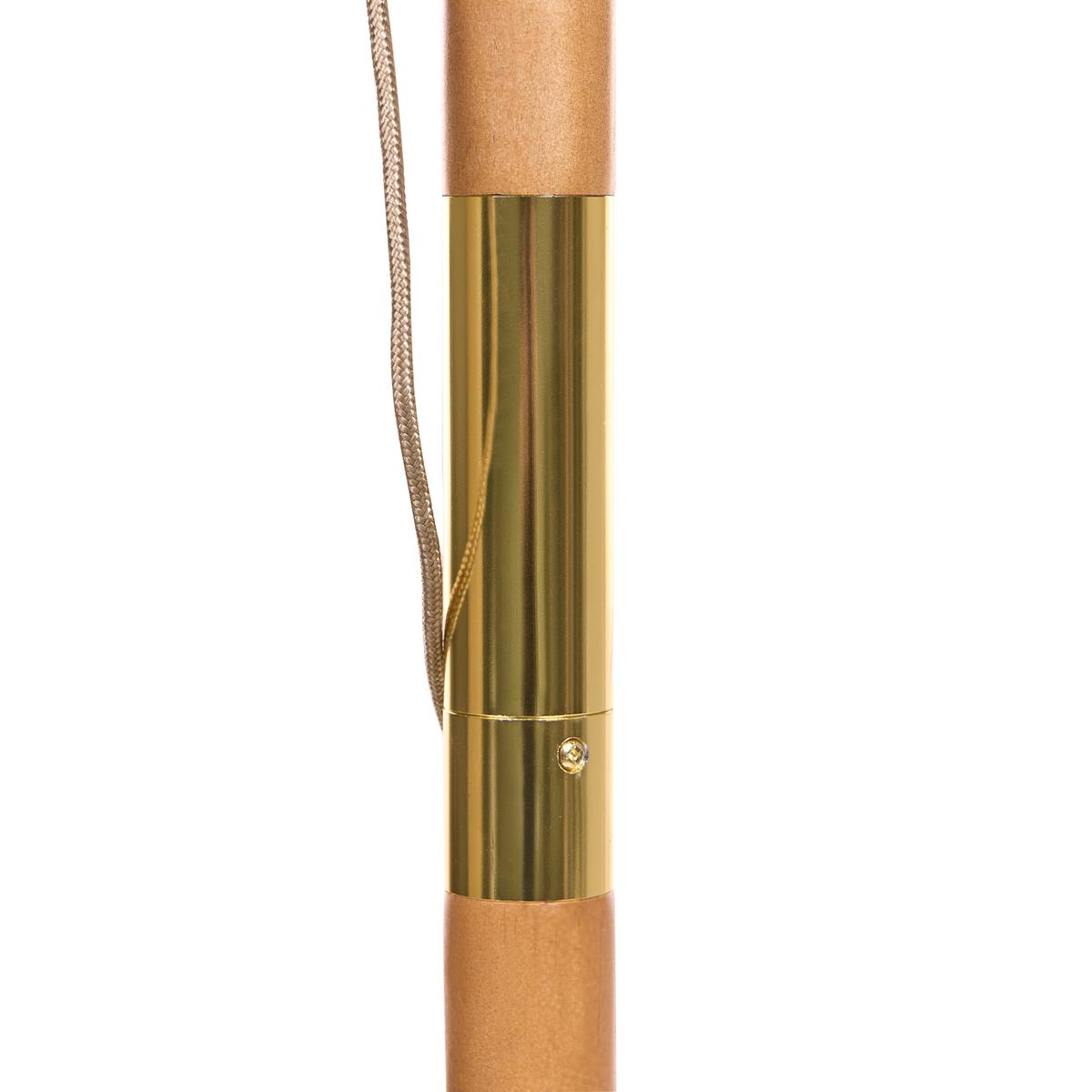 MARKTSCHIRM 270 cm Braun Toscana - Hellbraun/Braun, Holz (270/270cm) - Beliani