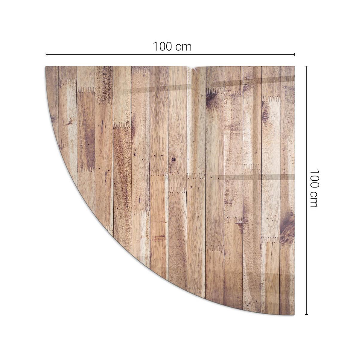 GLASPLATTE für Kamin 100x100 cm - Braun, Glas (100/100/0.4cm) - TULUP