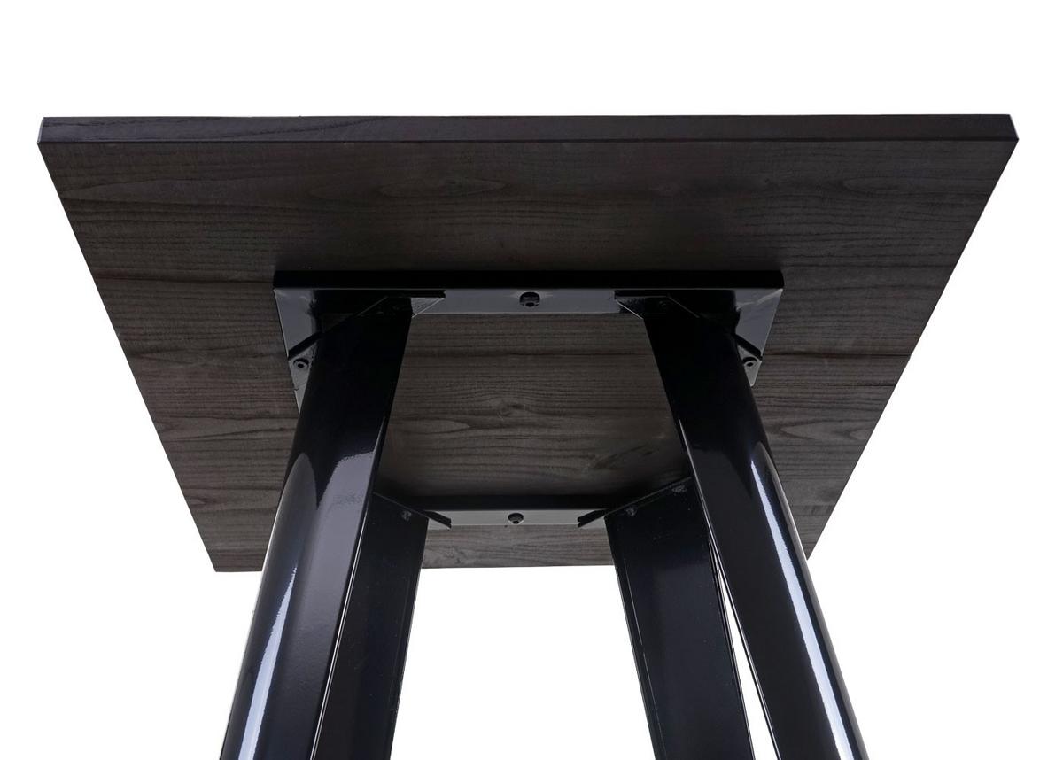 STEHTISCH INKL. HOLZ-TISCHPLATTE quadrat Schwarz - Schwarz, Holz (60/60/107cm) - MCW