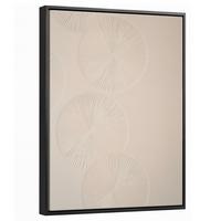 LEINWAND Bilder mit Rahmen - Japandi - Beige - Modern - 30x40 - Ecru, Textil (30/40cm) - MuchoWow