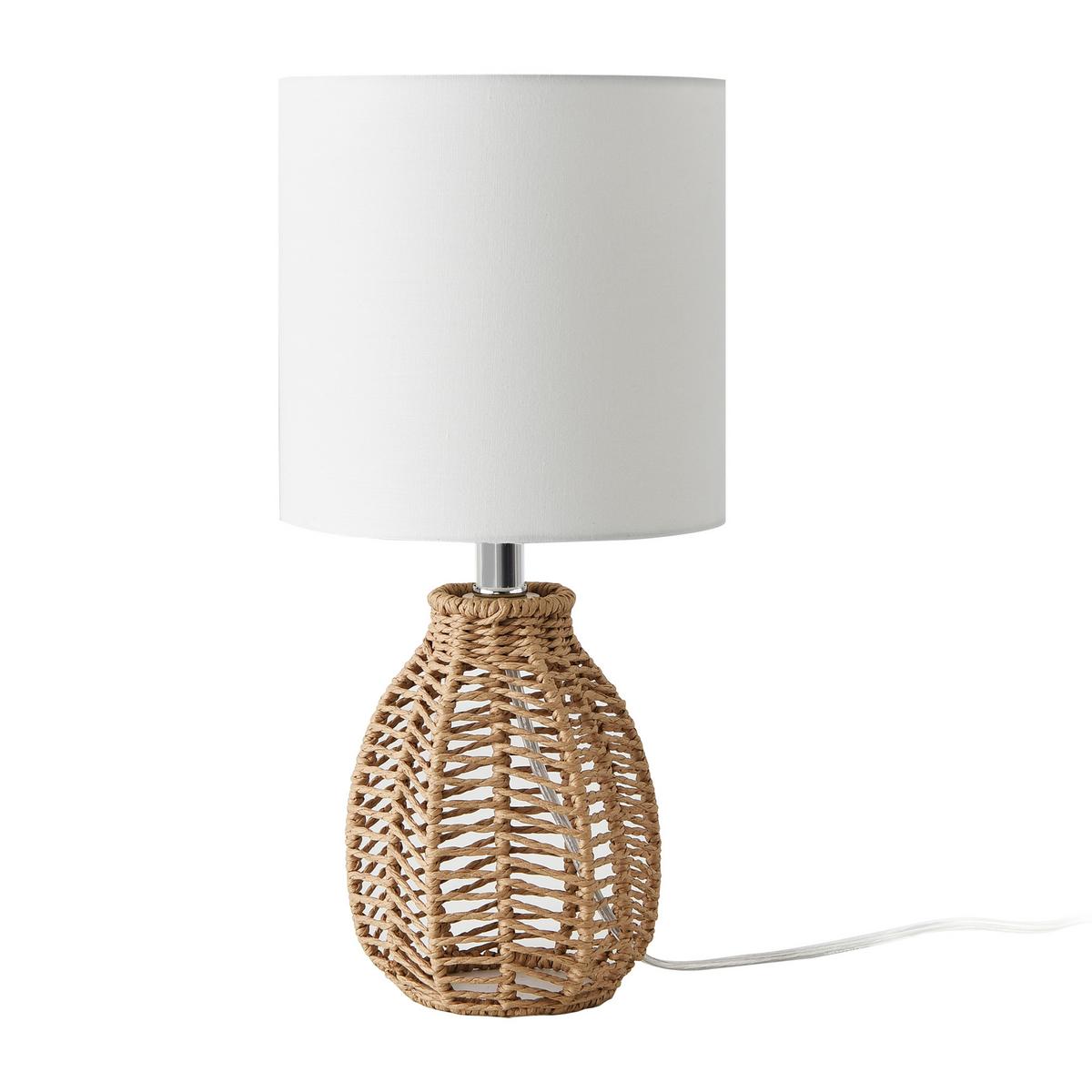 TISCHLAMPE Alfreton - Naturfarben/Weiß, Naturmaterialen/Textil (17/17/36cm) - lux.pro