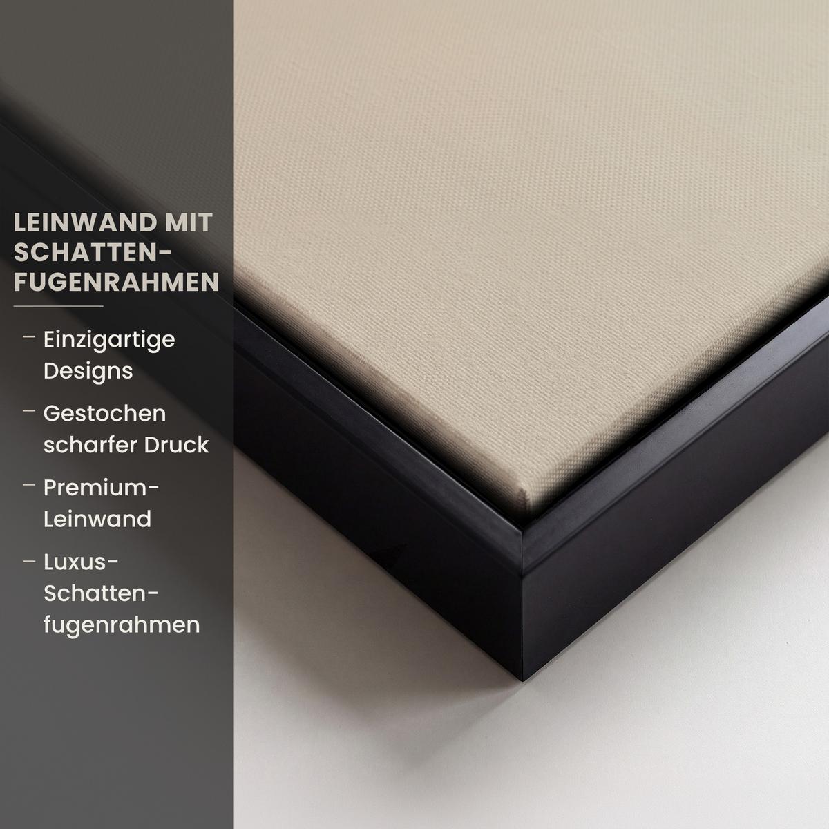 LEINWAND Bilder mit Rahmen - Porträt - Abstrakt - Jesus - Beige - 100x70 - Beige, Textil (100/70cm) - MuchoWow