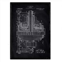 POSTER Gang Patent A3 Rahmenlos - Schwarz, Papier (29.7/5/42cm) - Nacnic