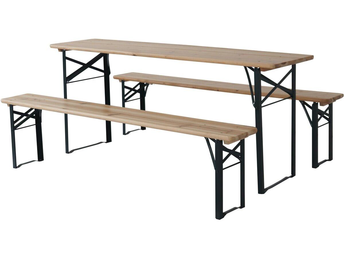 GARTEN-ESSMÖBELENSEMBLE lisbonne - Hellbraun, Holz - Habitat Garten