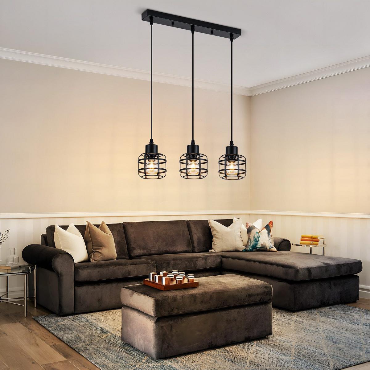 PENDELLEUCHTE BARR Ⅲ 43/10/140 cm - Schwarz, Metall (43/10/140cm) - Nettlife