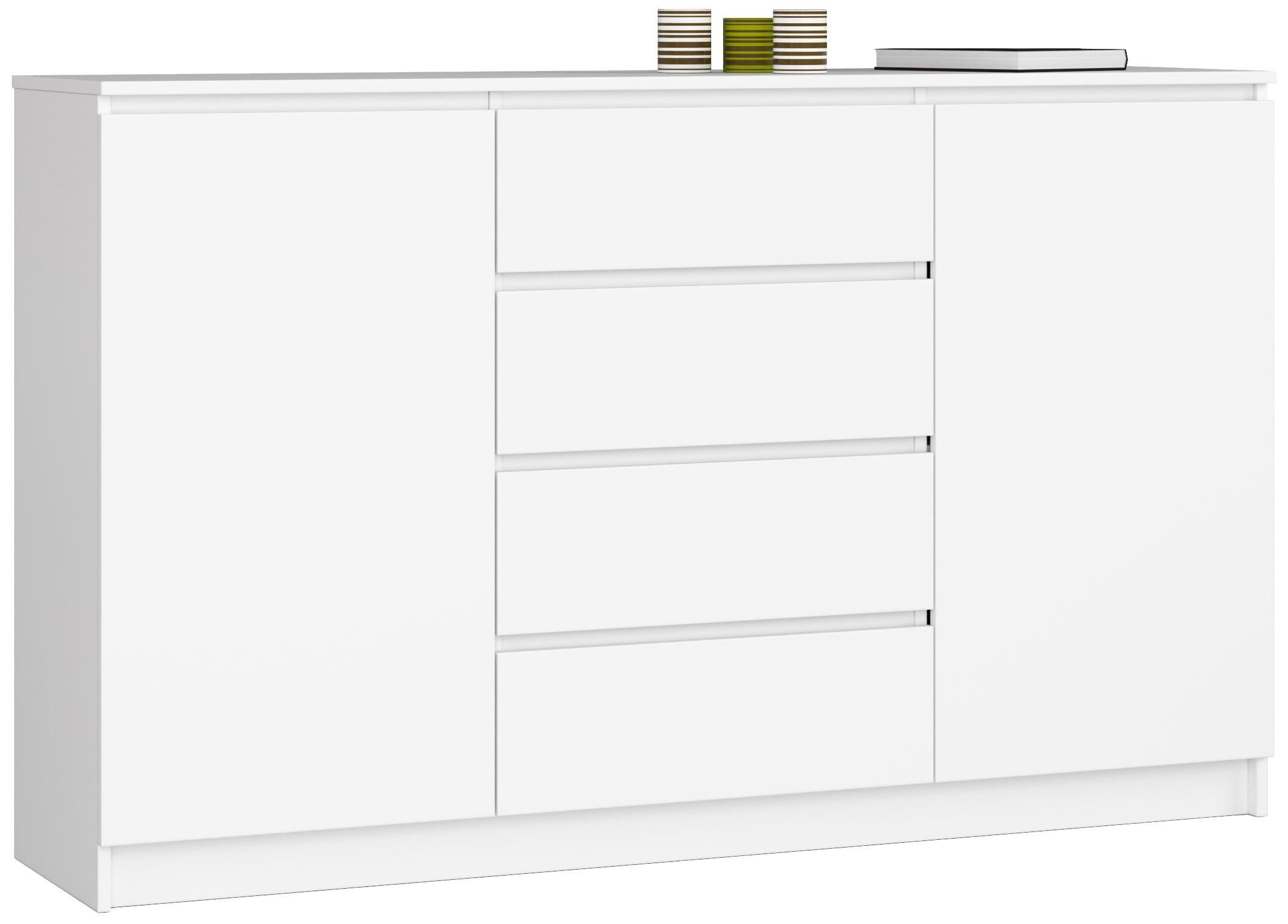 KOMMODE Weiß 99/160/40 - Weiß, Holzwerkstoff (160/99/40cm) - RAUMHIRSCH FURNITURE
